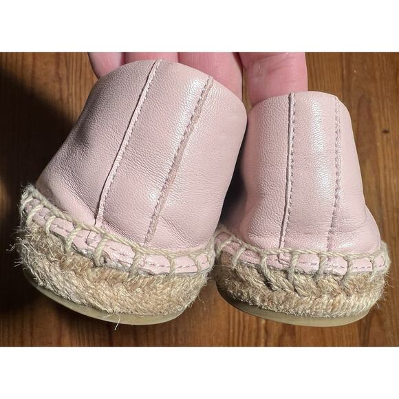 Tory Burch Ines Espadrille Pink Leather Slip On Size 7.5 - Picture 10 of 11